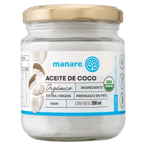ACEITE DE COCO EXTRA VIRGEN ORGANICO MANARE 200ML