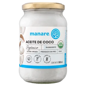 ACEITE DE COCO EXTRA VIRGEN ORGANICO MANARE 500ML