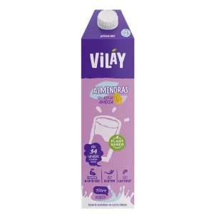 LECHE VEGETAL DE ALMENDRAS SIN AZÚCAR VILAY 1 LITRO