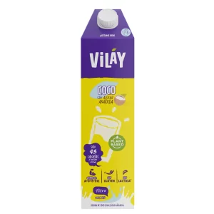 LECHE VEGETAL DE COCO SIN AZÚCAR VILAY 1 LITRO