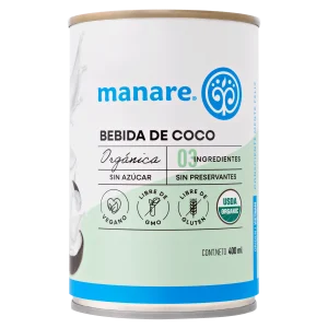 LECHE DE COCO ORGÁNICA MANARE 400 ML