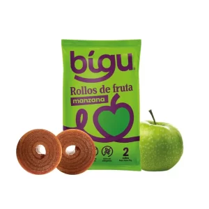 ROLLOS DE FRUTA BIGU SABOR MANZANA 25 GR