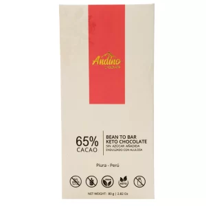 BARRA KETO 65% CACAO ANDINO 80 GR