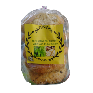 PAN KETO QUESO Y ALBAHACA ARTESANOS GOURMET